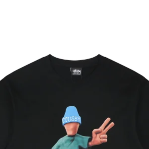 Stussy Peace & Prosperity Doll Graphic T-Shirt Black