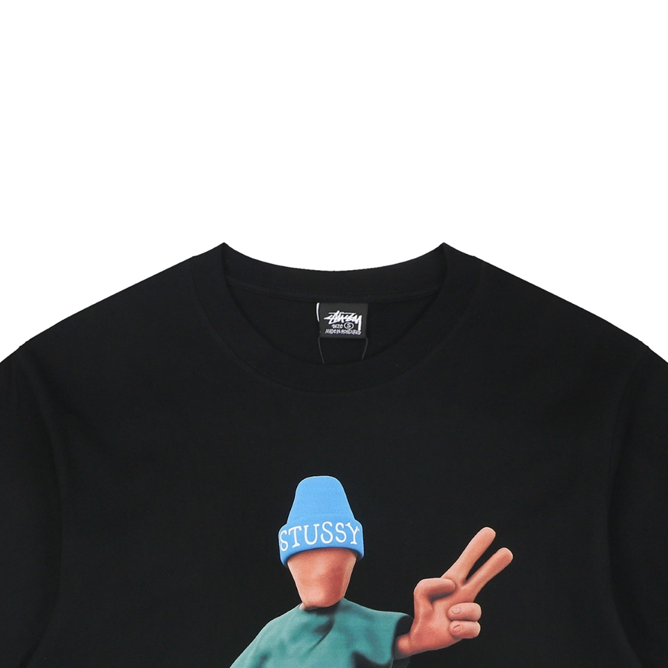 Stussy Peace & Prosperity Doll Graphic T-Shirt Black
