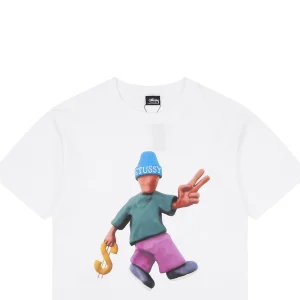 Stussy Peace & Prosperity Doll Graphic T-Shirt White