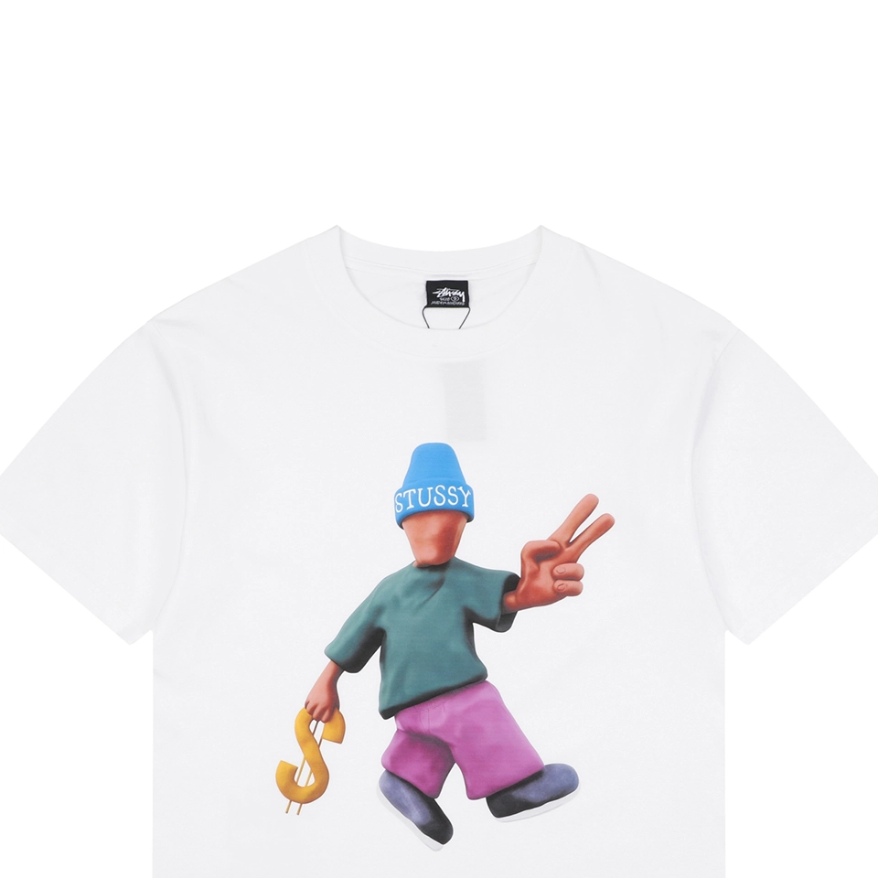 Stussy Peace & Prosperity Doll Graphic T-Shirt White