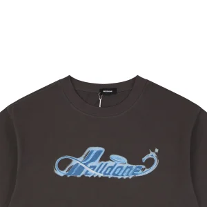 We11done Airbrush Script Logo T-Shirt Grey