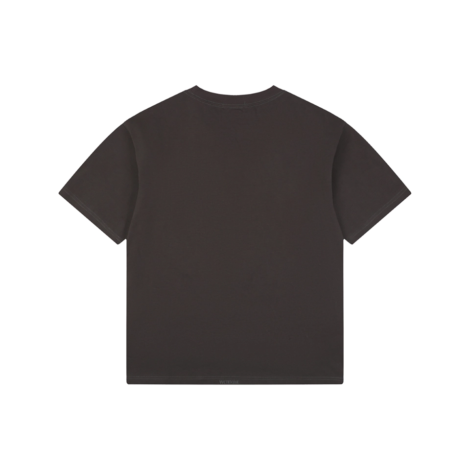 We11done Airbrush Script Logo T-Shirt Grey Back view