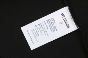 We11done Airbrush Script Logo T-Shirt Black Wash label