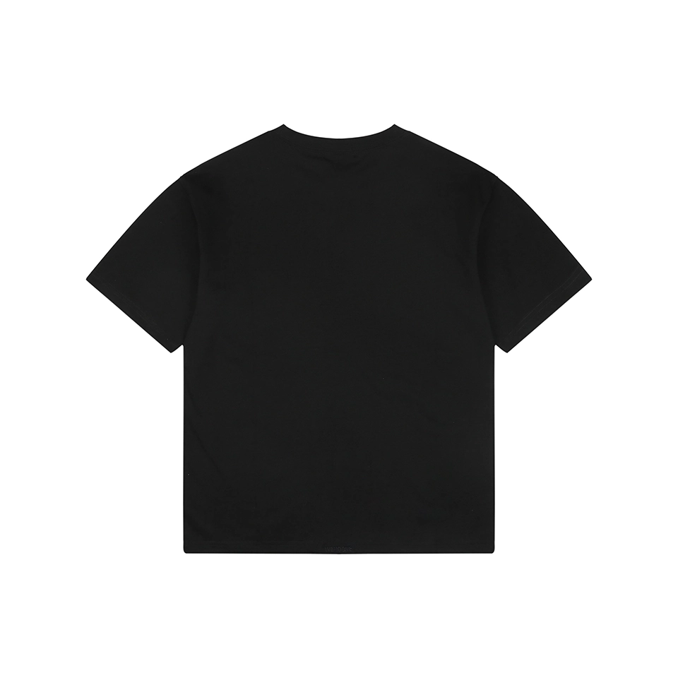 We11done Airbrush Script Logo T-Shirt Black Back view