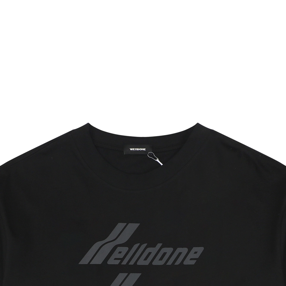 We11done Five-Stack Logo Print T-Shirt Black