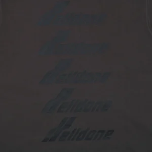 We11done Five-Stack Logo Print T-Shirt Grey Front Print