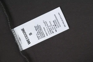 We11done Five-Stack Logo Print T-Shirt Grey Wash label