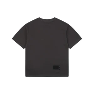 We11done Five-Stack Logo Print T-Shirt Grey Back view