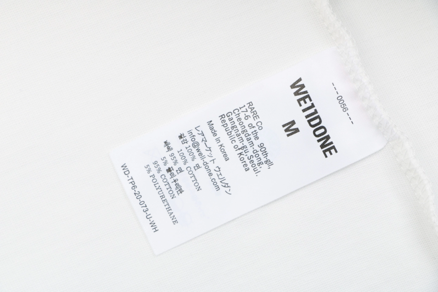 We11done Five-Stack Logo Print T-Shirt White Wash label