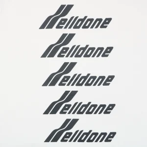 We11done Five-Stack Logo Print T-Shirt White Front Print