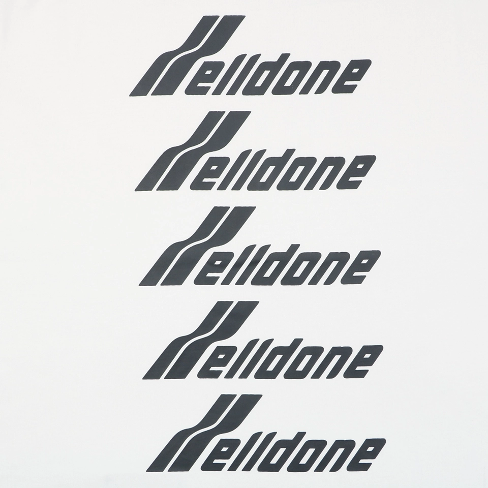 We11done Five-Stack Logo Print T-Shirt White Front Print