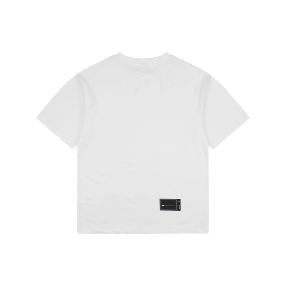We11done Five-Stack Logo Print T-Shirt White Back view