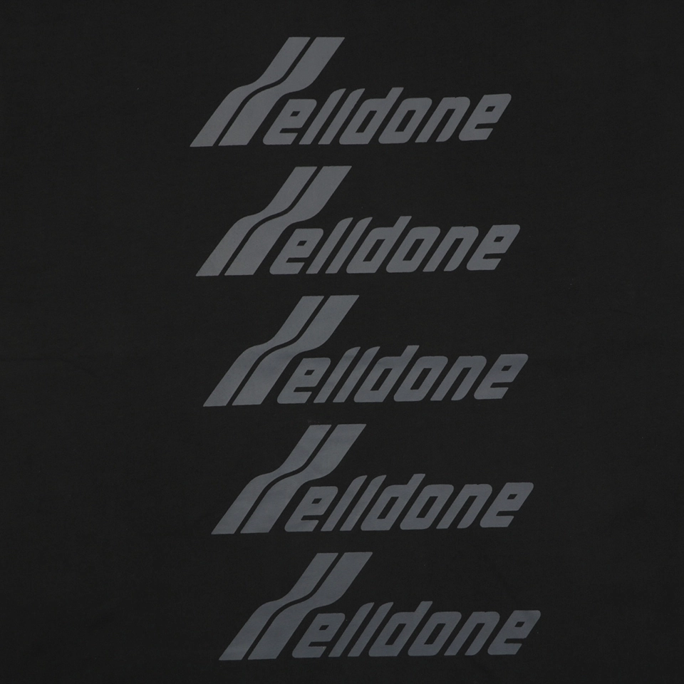 We11done Five-Stack Logo Print T-Shirt Black Front Print