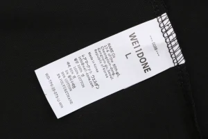 We11done Five-Stack Logo Print T-Shirt Black Wash label