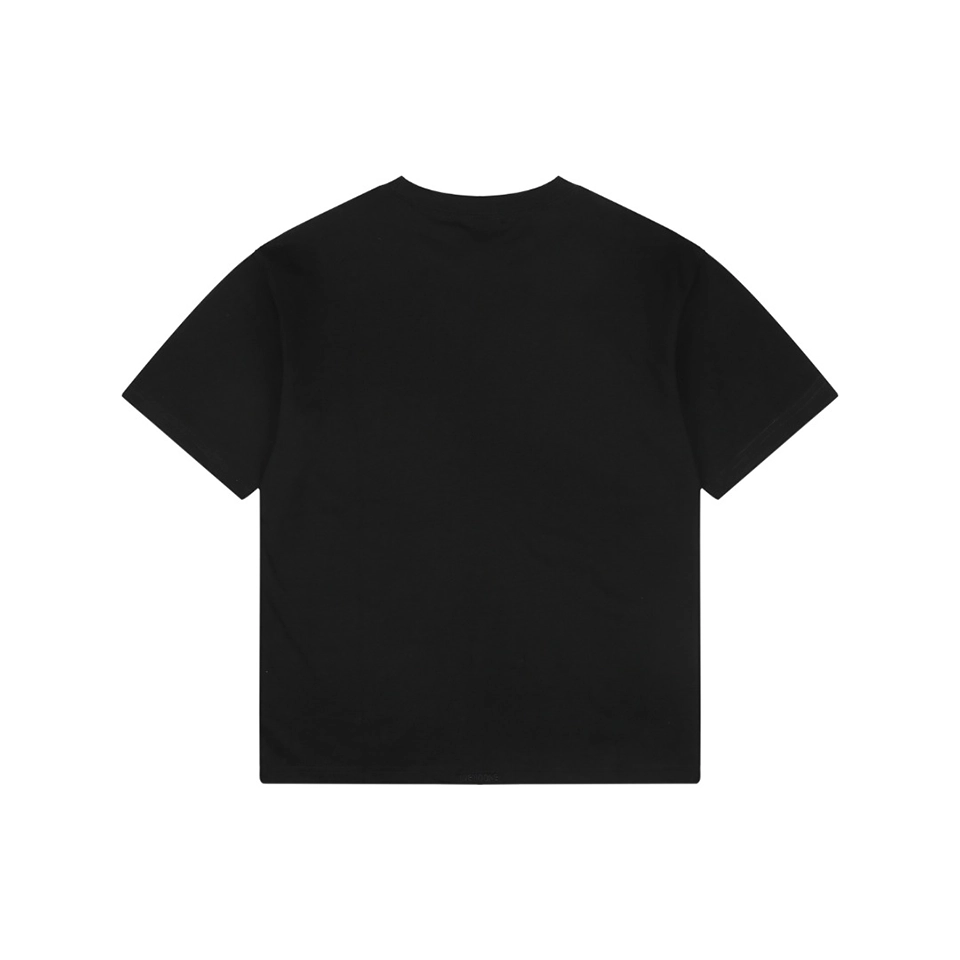 We11done Hollow Yellow Letter Print T-Shirt Back view