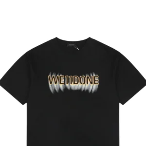 We11done Hollow Yellow Letter Print T-Shirt