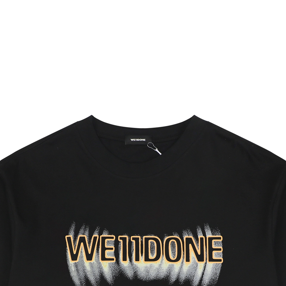 We11done Hollow Yellow Letter Print T-Shirt