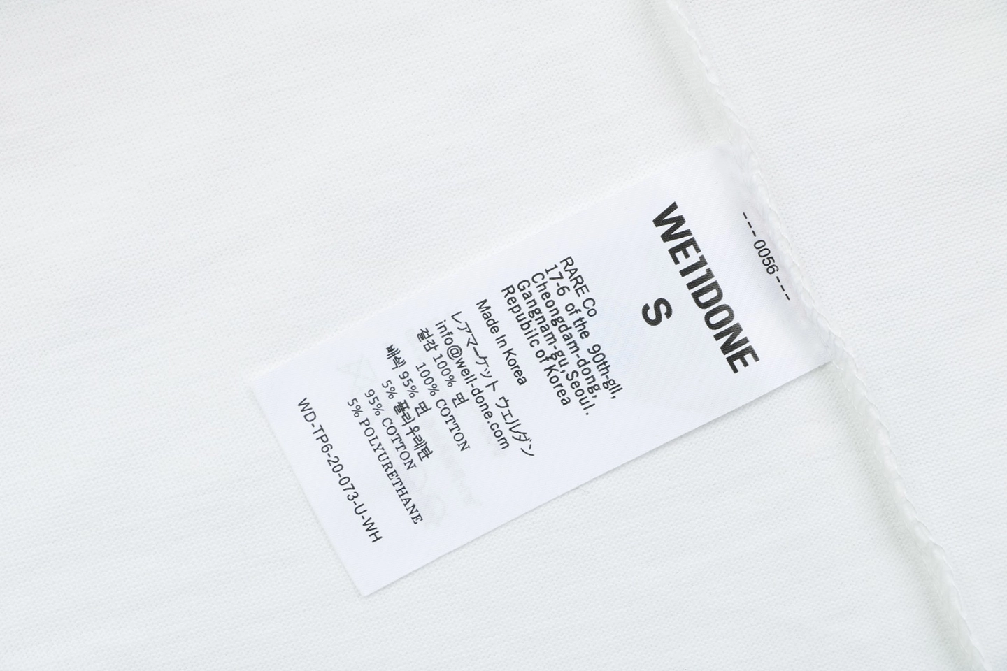 We11done Iron Ring Distressed Paint Splatter T-Shirt White Wash label