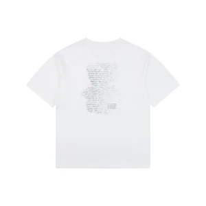 We11done Letter Outline Bear Graphic T-Shirt White Back view