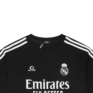 We11done Real Madrid Inspired Graphic T-Shirt Black