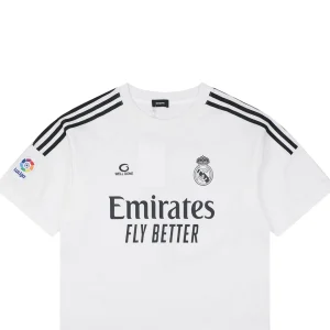 We11done Real Madrid Inspired Graphic T-Shirt White