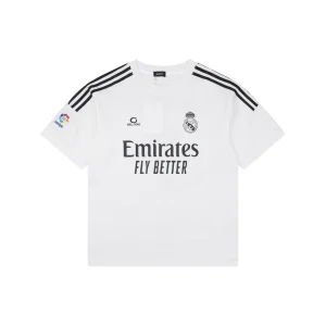 We11done Real Madrid Inspired Graphic T-Shirt White Front view