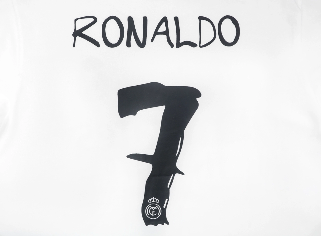 We11done Real Madrid Inspired Graphic T-Shirt White Back Print