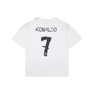 We11done Real Madrid Inspired Graphic T-Shirt White Back view