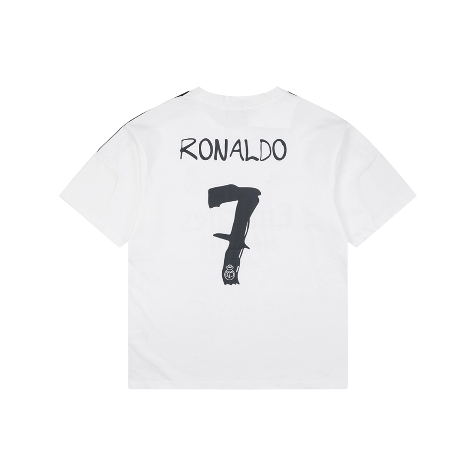 We11done Real Madrid Inspired Graphic T-Shirt White Back view