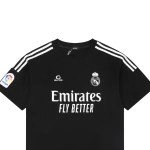 We11done Real Madrid Inspired Graphic T-Shirt Black