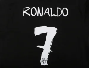 We11done Real Madrid Inspired Graphic T-Shirt Black Back Print