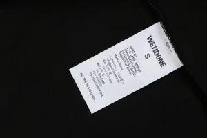 We11done Real Madrid Inspired Graphic T-Shirt Black Wash label