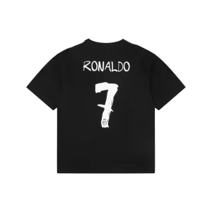 We11done Real Madrid Inspired Graphic T-Shirt Black back view