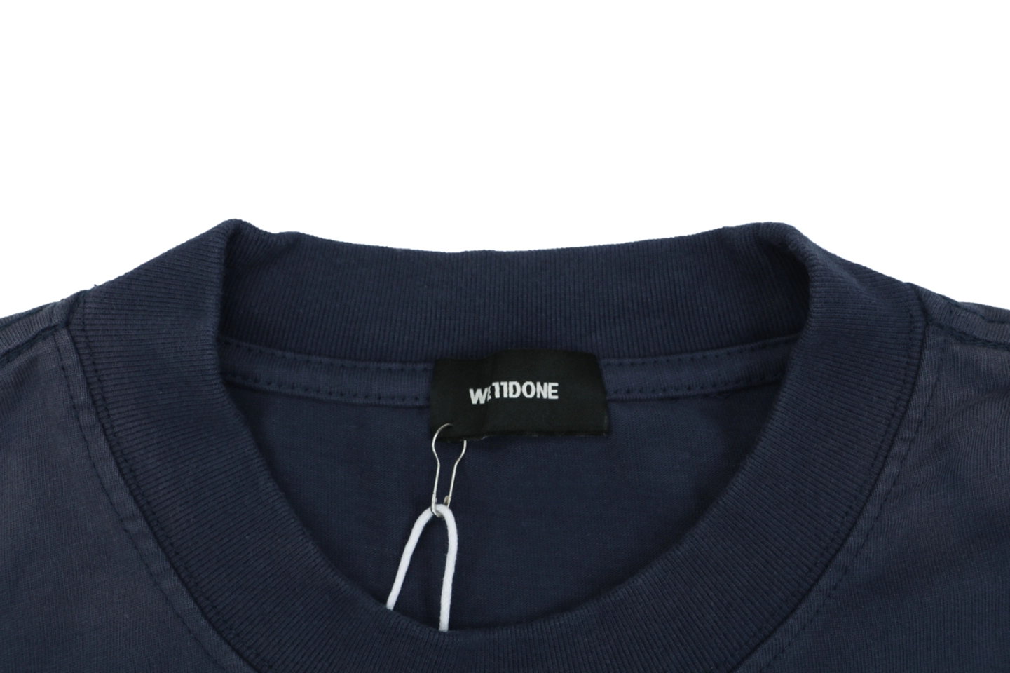 We11done Skeleton Logo Graphic T-Shirt Collar