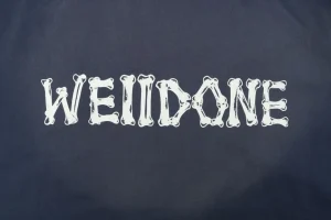 We11done Skeleton Logo Graphic T-Shirt Front Print