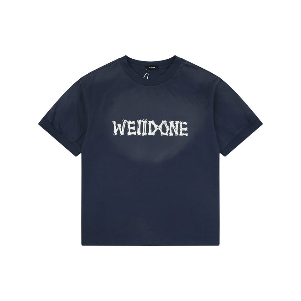 We11done Skeleton Logo Graphic T-Shirt Front view