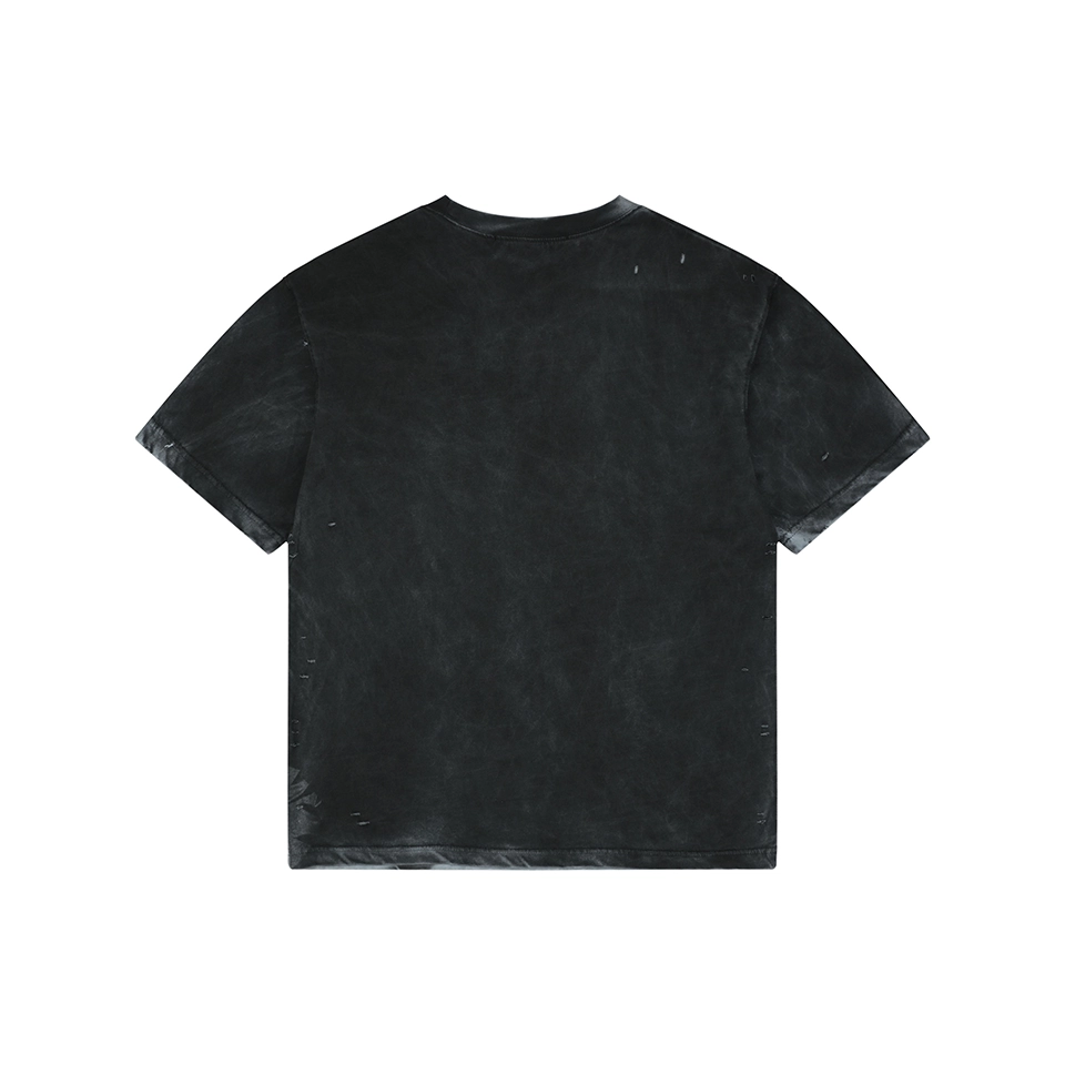 Acne Studios Button Graphic Distressed T-Shirt Back view