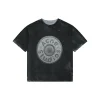 Acne Studios Button Graphic Distressed T-Shirt
