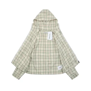 Acne Studios Checked Hooded Jacket Beige Lining