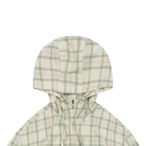 Acne Studios Checked Hooded Jacket Beige