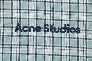 Acne Studios Checked Hooded Jacket Green Brand