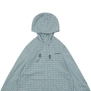 Acne Studios Checked Hooded Jacket Green