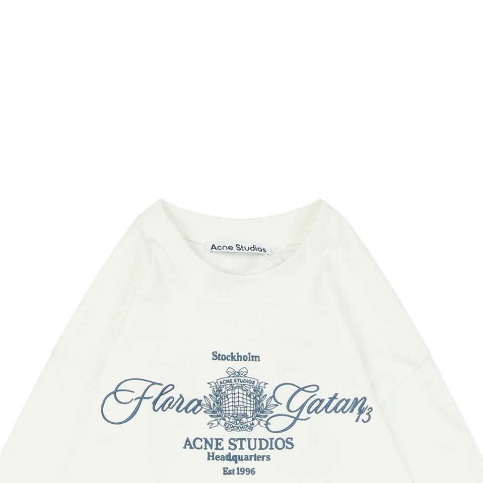 Acne Studios Floral Letter Embroidery Layered Shirt
