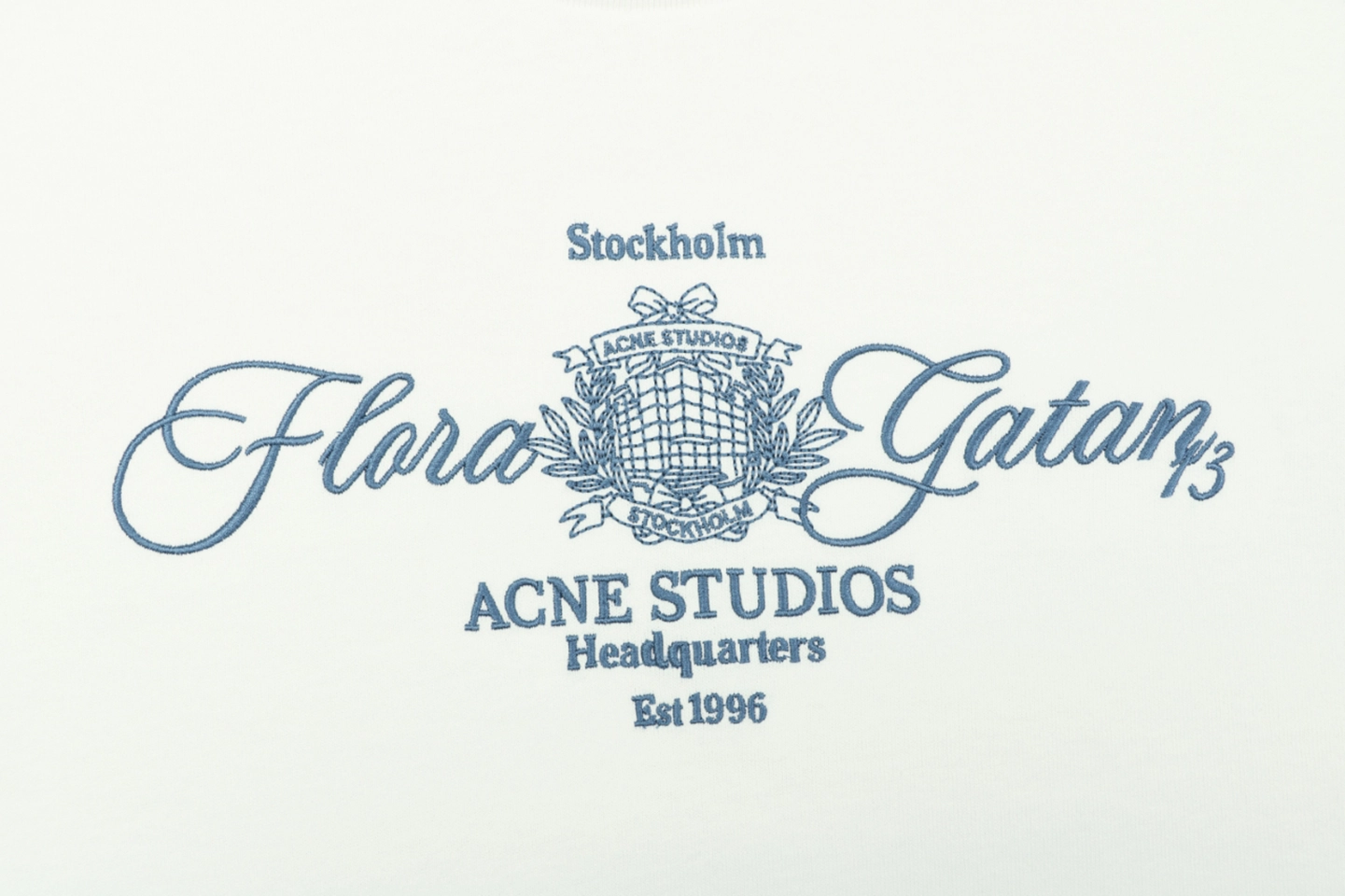 Acne Studios Floral Letter Embroidery Layered Shirt Front Print