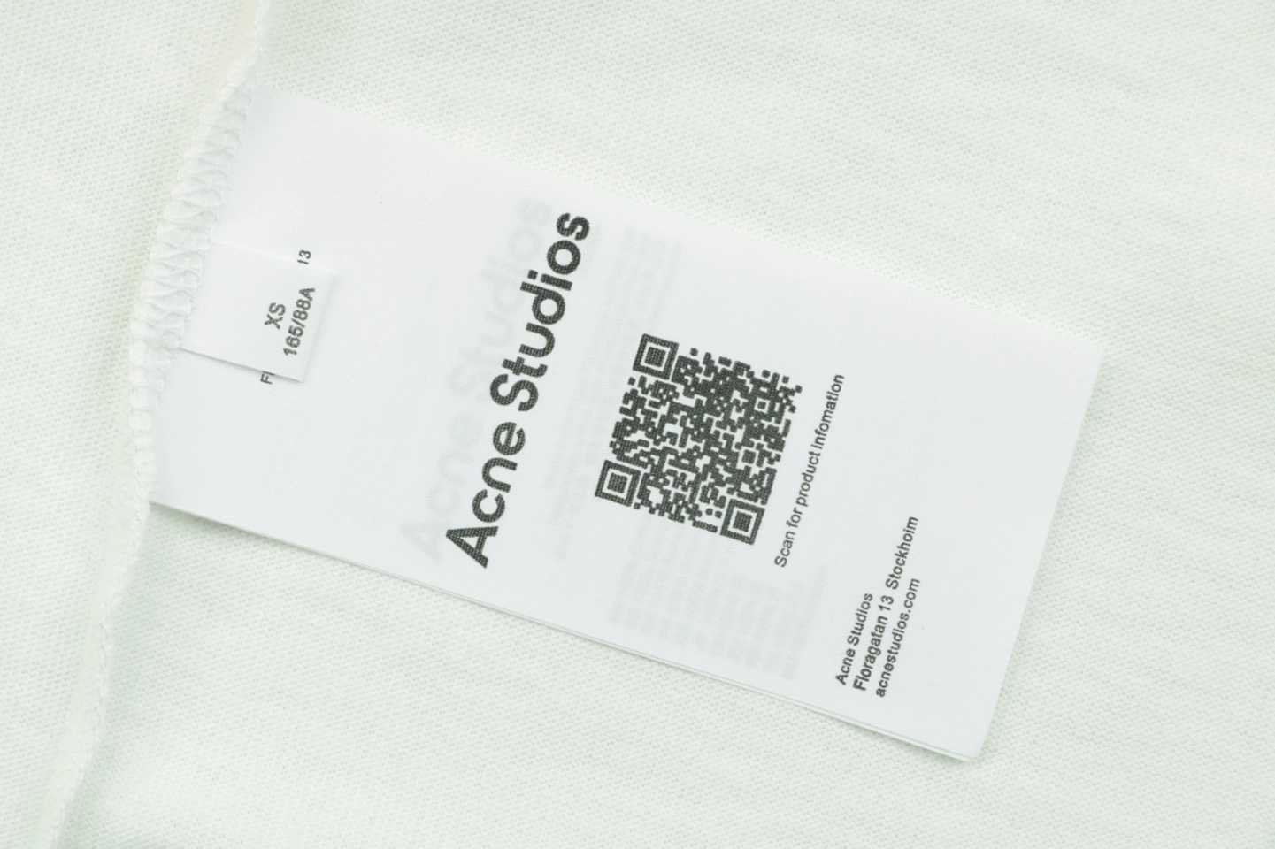 Acne Studios Floral Letter Embroidery Layered Shirt Wash label