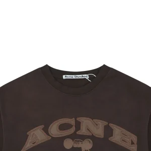 Acne Studios Gym Leather Logo T-Shirt Black