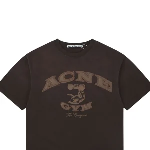 Acne Studios Gym Leather Logo T-Shirt Black