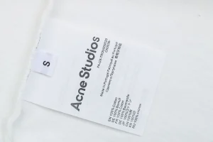 Acne Studios Gym Leather Logo T-Shirt White Wash label