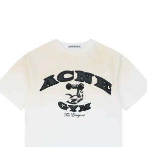 Acne Studios Gym Leather Logo T-Shirt White