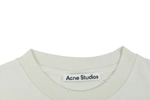 Acne Studios Thorn Logo Distressed T-Shirt Collar